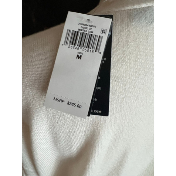 NWT LAUREN Ralph Lauren Cream Washable Cashmere Cardigan M - Picture 3 of 4